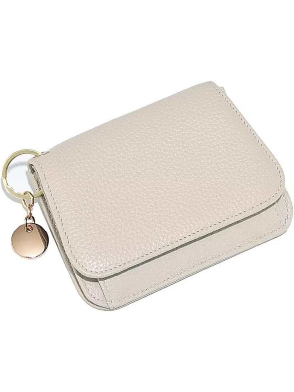 Slim RFID Blocking Leather Wallet for Women | Tri-Fold Card Case with Zipper